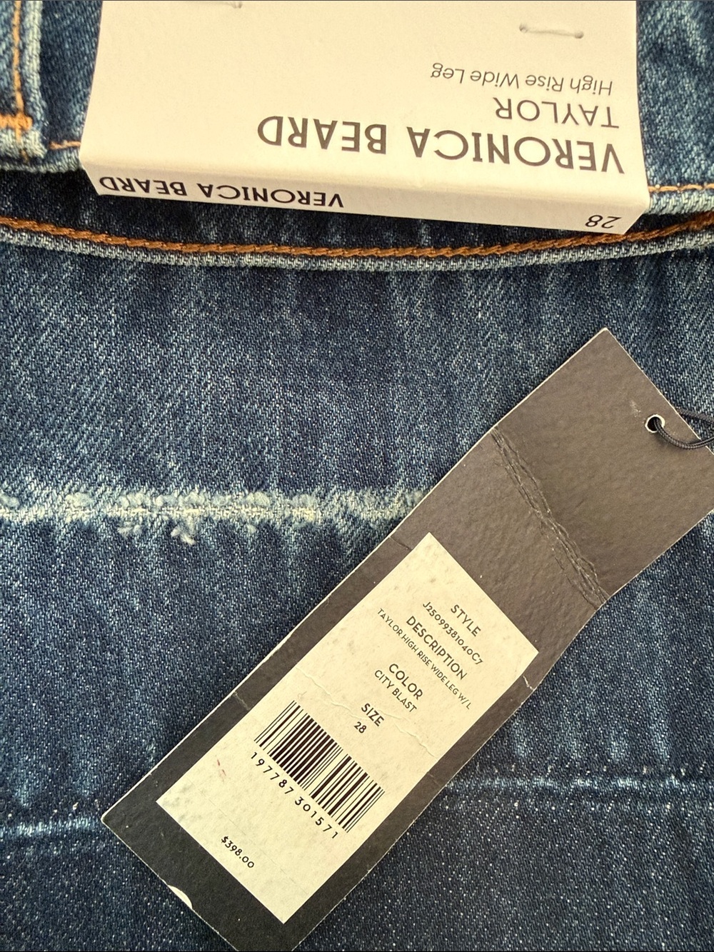VERONICA BEARD Taylor Wide-Leg in City Blast Size 28 - Picture 4 of 8